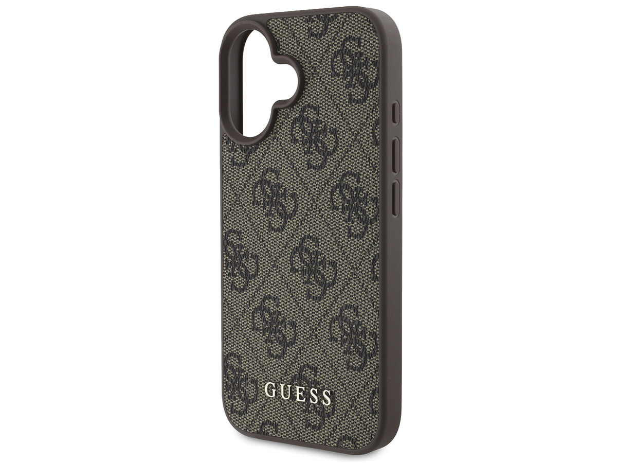 Guess Classic 4G Monogram Case Bruin - iPhone 16 hoesje