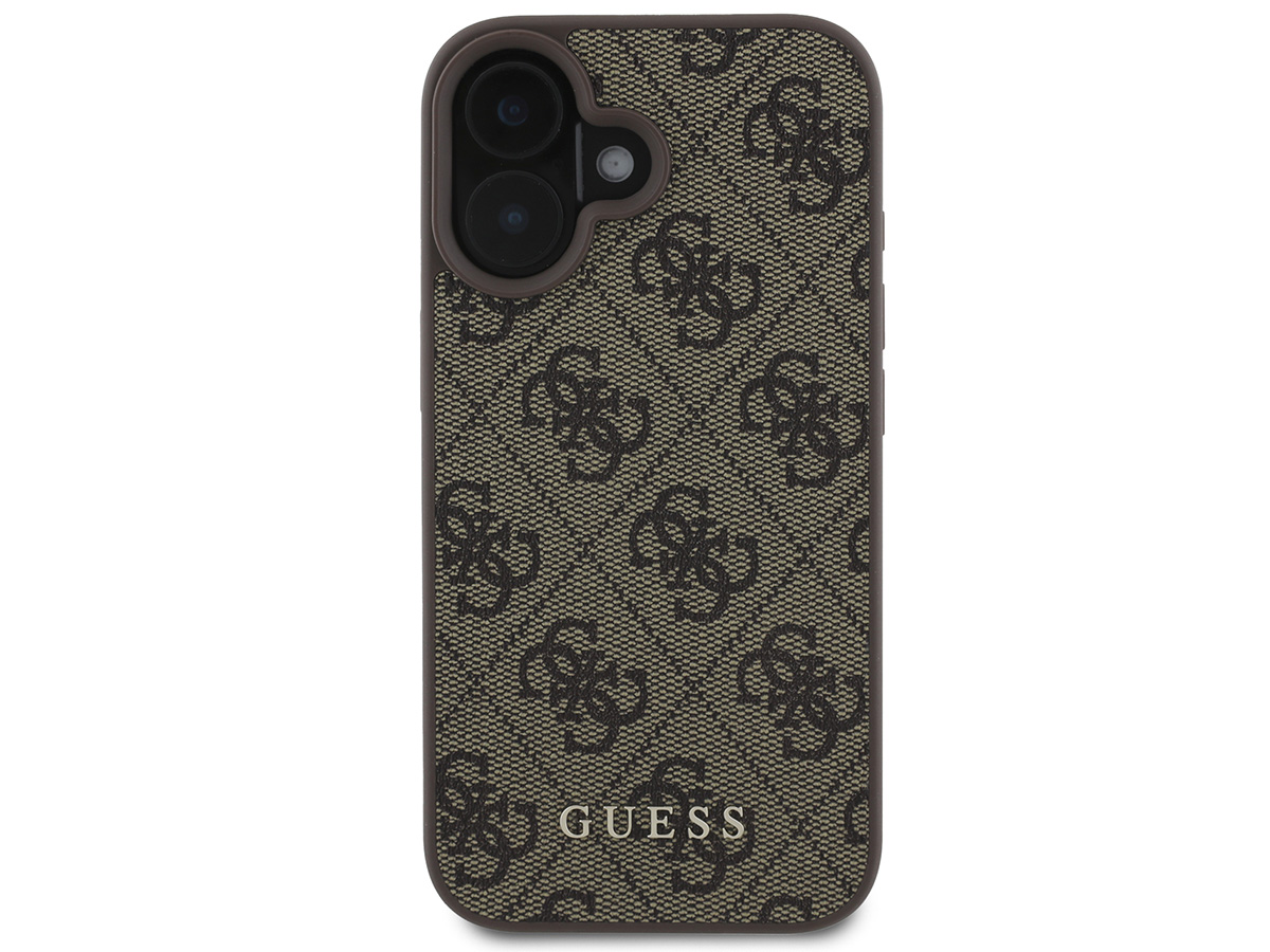 Guess Classic 4G Monogram Case Bruin - iPhone 16 hoesje