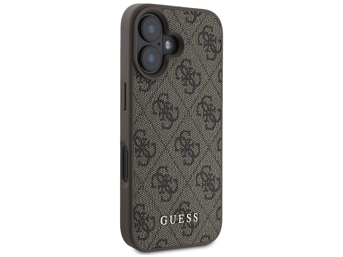 Guess Classic 4G Monogram Case Bruin - iPhone 16 hoesje