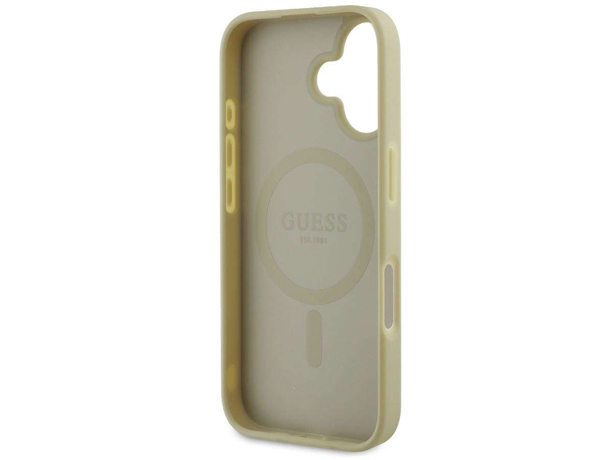 Guess Peony Logo MagSafe Case Goud - iPhone 16 hoesje