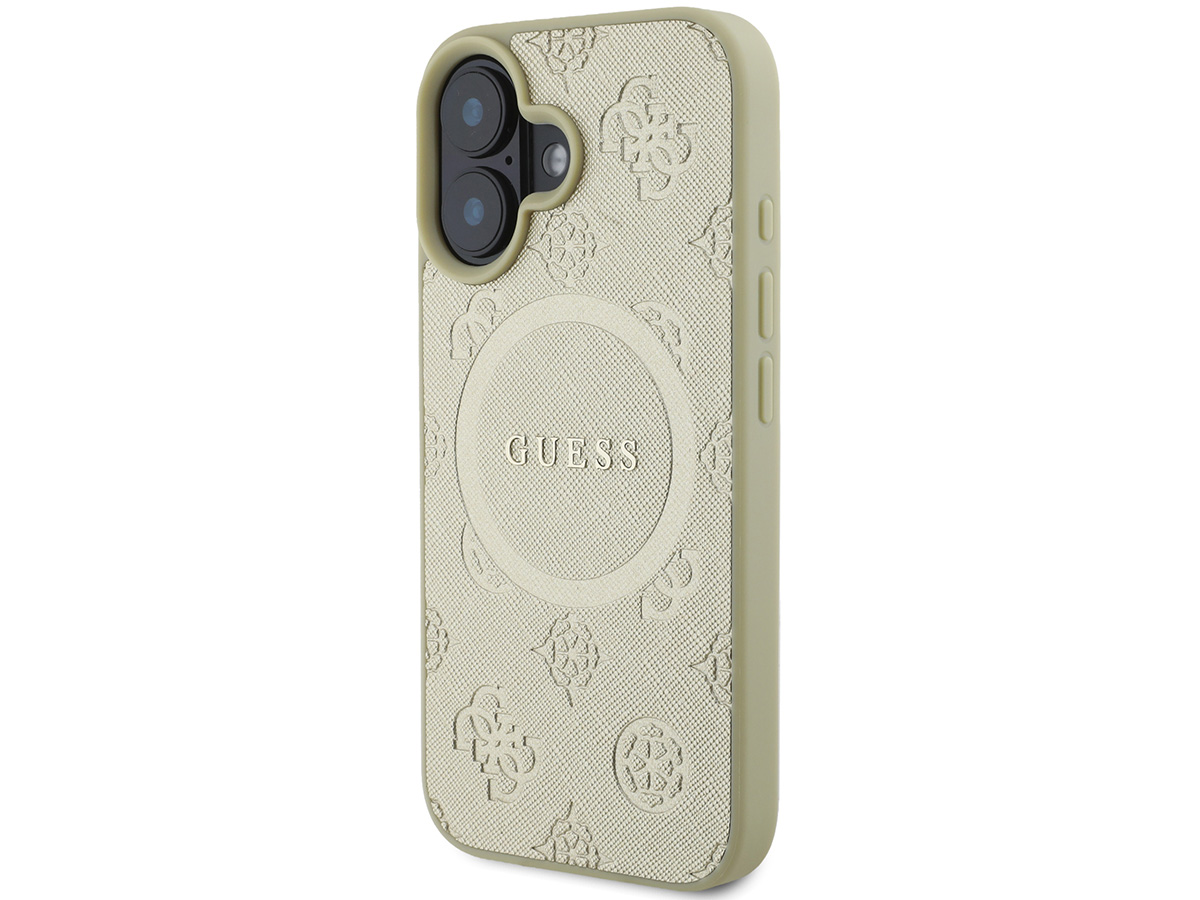 Guess Peony Logo MagSafe Case Goud - iPhone 16 hoesje