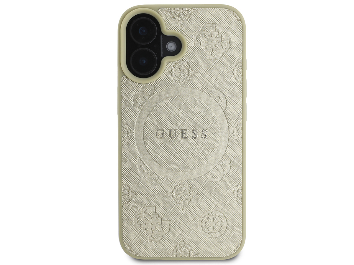 Guess Peony Logo MagSafe Case Goud - iPhone 16 hoesje