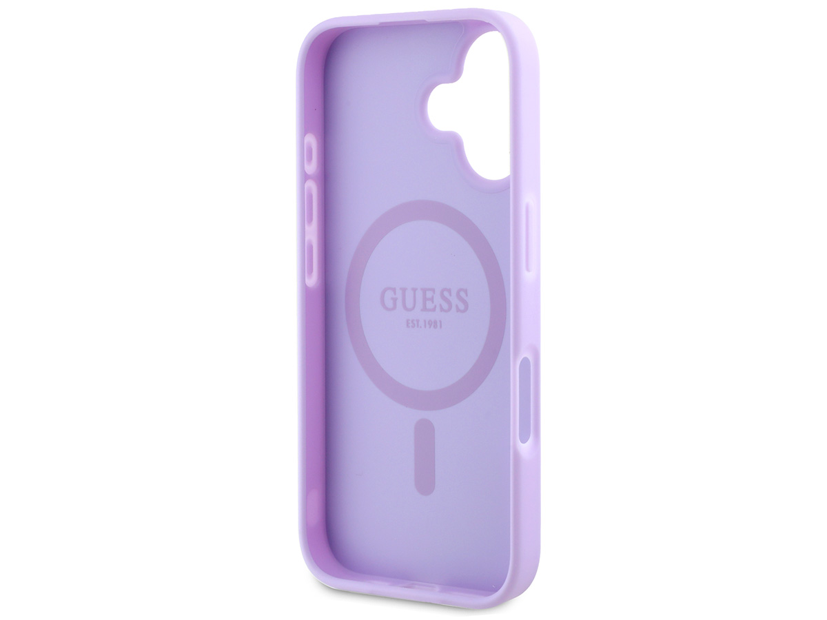 Guess Peony Logo MagSafe Case Paars - iPhone 16 hoesje