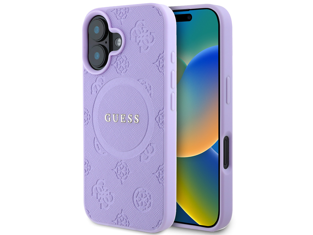 Guess Peony Logo MagSafe Case Paars - iPhone 16 hoesje