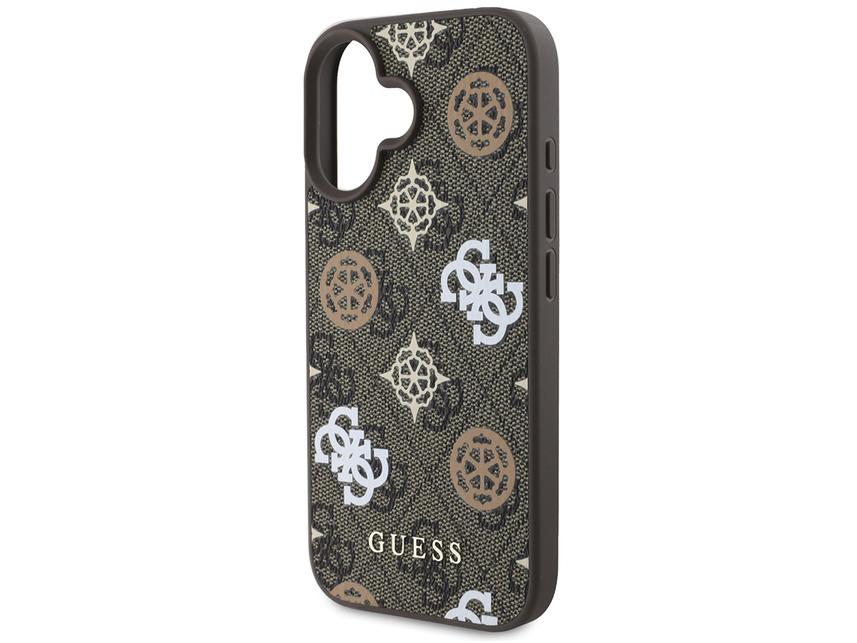 Guess Stamped Monogram MagSafe Case Bruin - iPhone 16 hoesje