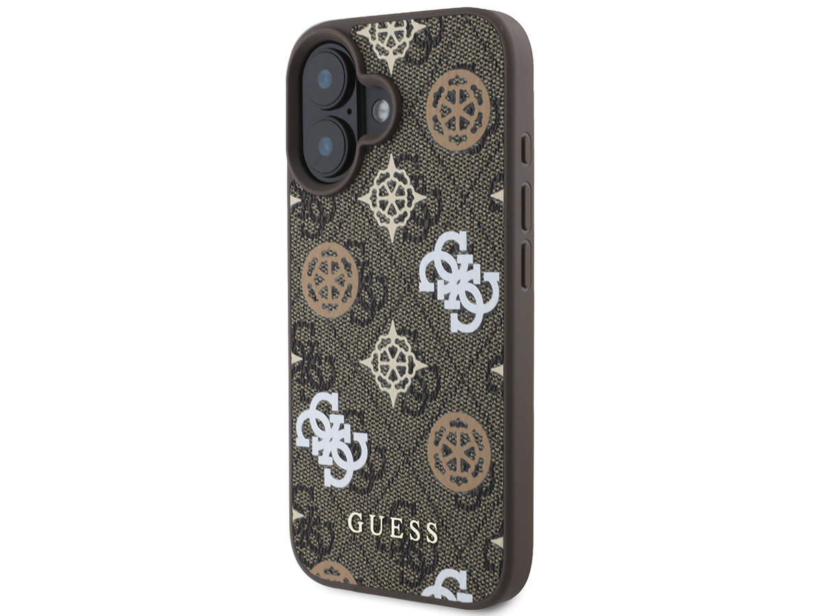 Guess Stamped Monogram MagSafe Case Bruin - iPhone 16 hoesje