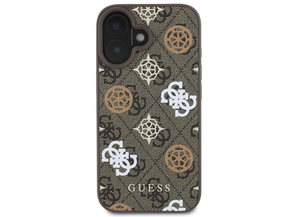 Guess Stamped Monogram MagSafe Case Bruin - iPhone 16 hoesje