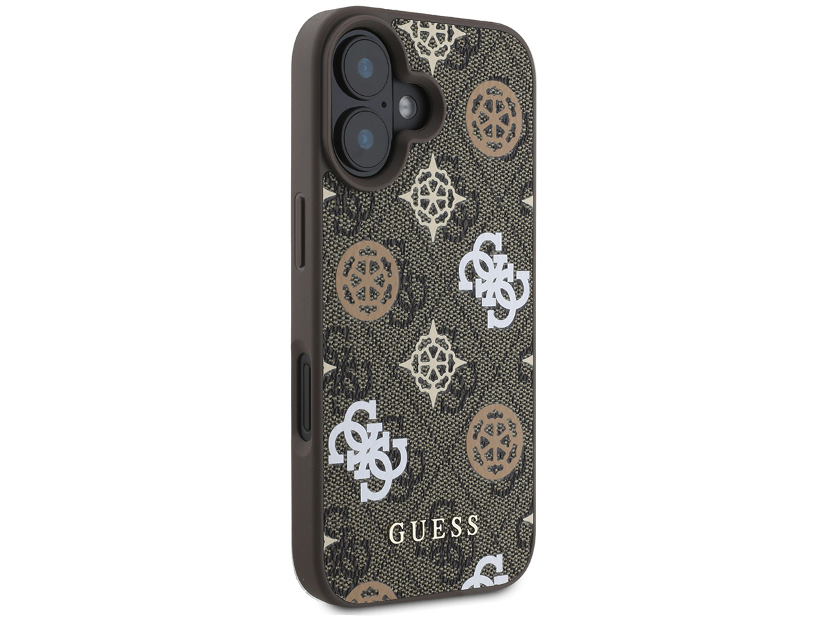 Guess Stamped Monogram MagSafe Case Bruin - iPhone 16 hoesje