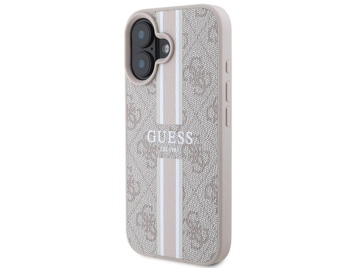 Guess Varsity Monogram MagSafe Case Roze - iPhone 16 hoesje