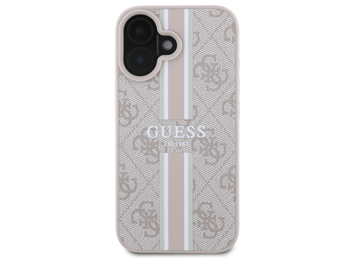 Guess Varsity Monogram MagSafe Case Roze - iPhone 16 hoesje