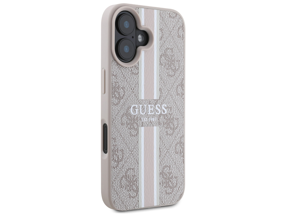 Guess Varsity Monogram MagSafe Case Roze - iPhone 16 hoesje