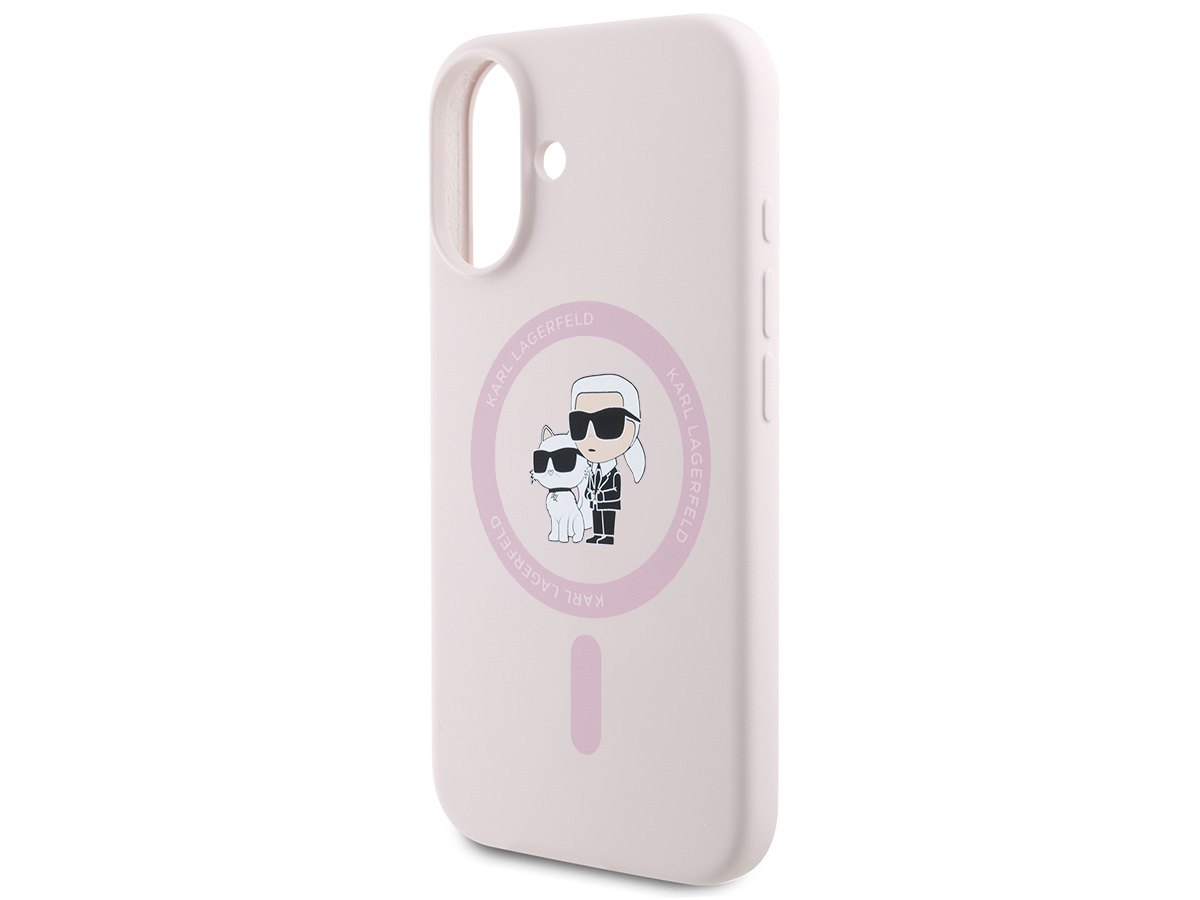 Karl Lagerfeld Ikonik Duo MagSafe Case Roze - iPhone 16 hoesje