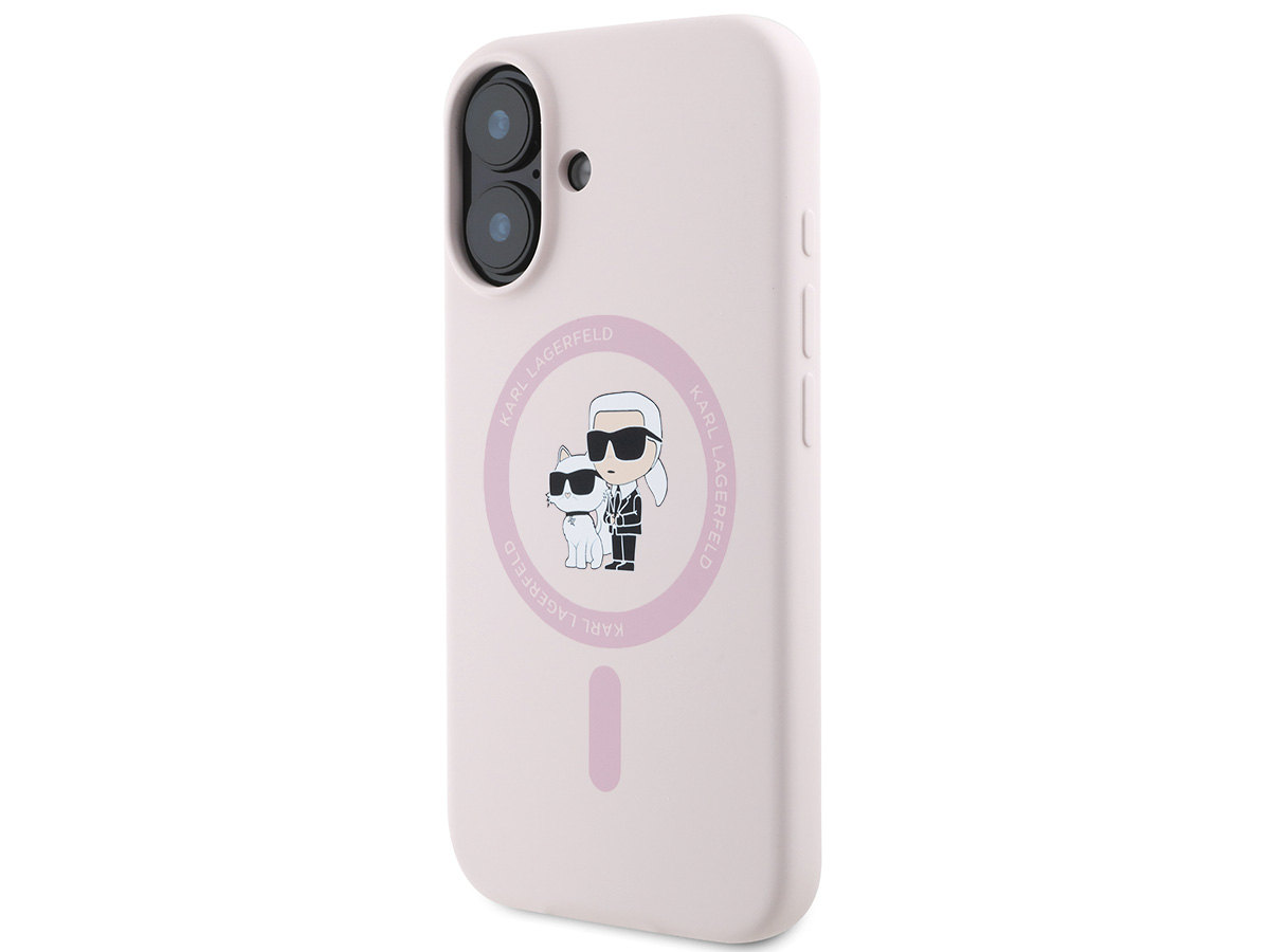 Karl Lagerfeld Ikonik Duo MagSafe Case Roze - iPhone 16 hoesje