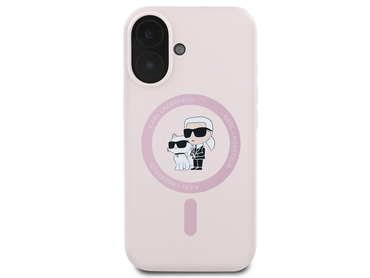 Karl Lagerfeld Ikonik Duo MagSafe Case Roze - iPhone 16 hoesje