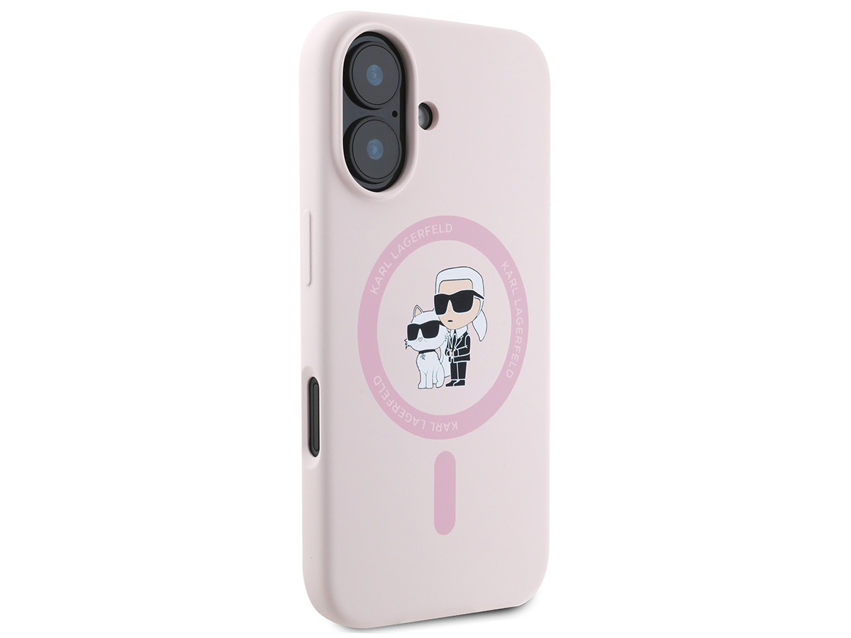 Karl Lagerfeld Ikonik Duo MagSafe Case Roze - iPhone 16 hoesje