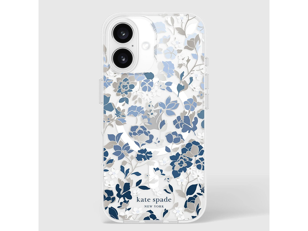 Kate Spade Flowerbed Blue Case - iPhone 16 hoesje