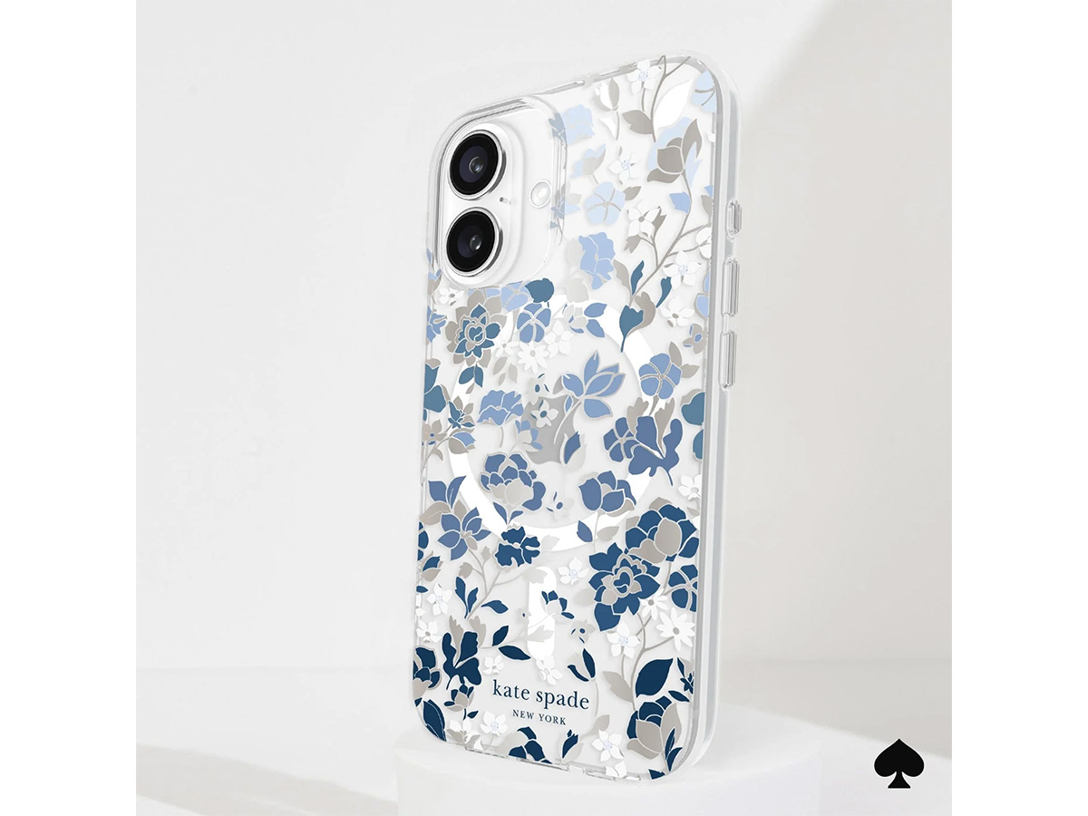 Kate Spade Flowerbed Blue Case - iPhone 16 hoesje