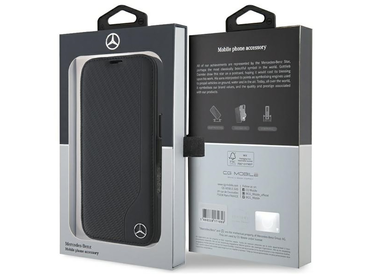 Mercedes-Benz Leather Book Case - iPhone 16 Hoesje Leer