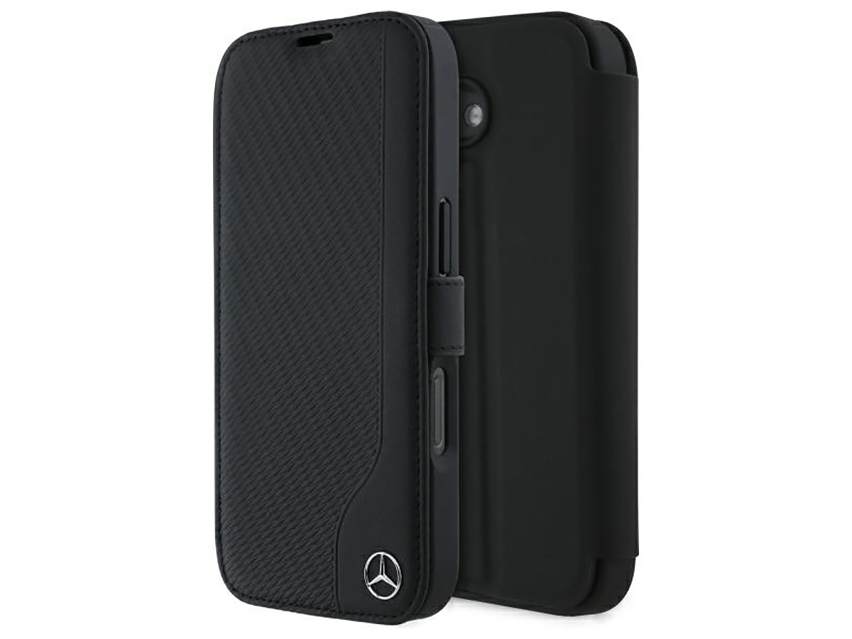 Mercedes-Benz Leather Book Case - iPhone 16 Hoesje Leer