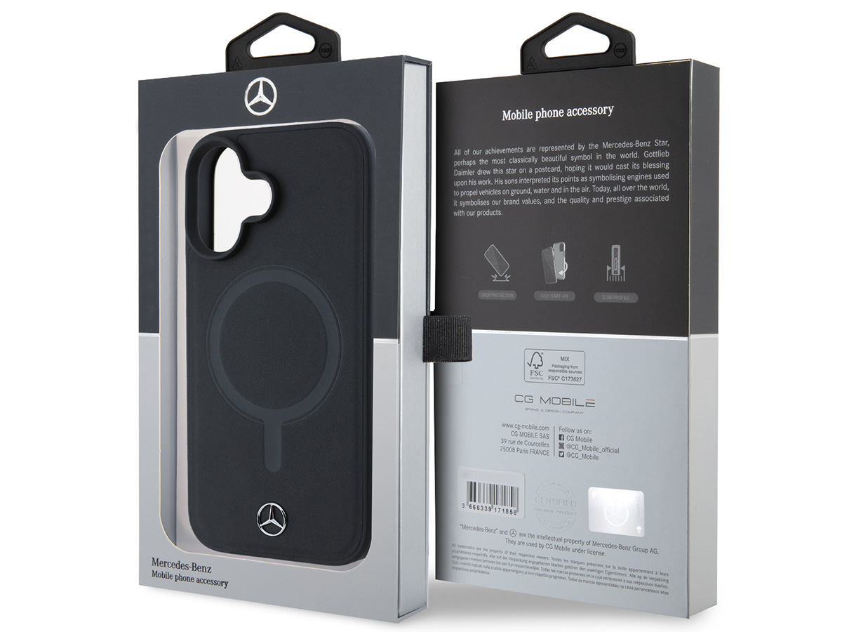 Mercedes-Benz Smooth Leather MagSafe Case - iPhone 16 hoesje