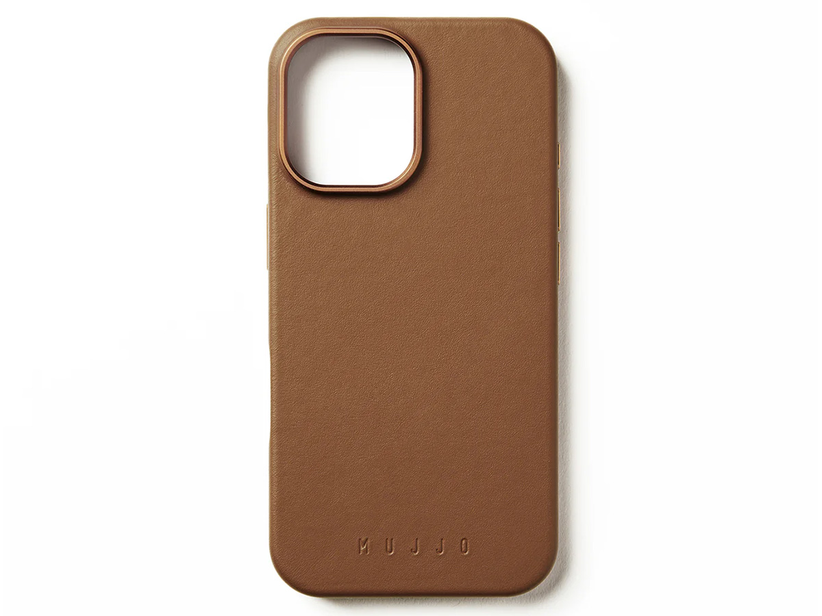 Mujjo Full Leather MagSafe Case Dark Tan - iPhone 16 Hoesje Leer