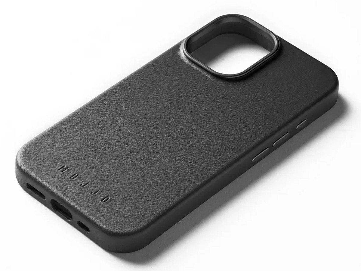 Mujjo Full Leather MagSafe Case Black - iPhone 16 Hoesje Leer