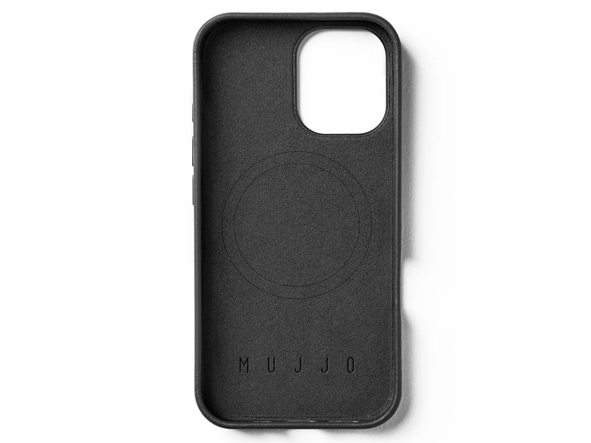 Mujjo Full Leather MagSafe Case Black - iPhone 16 Hoesje Leer