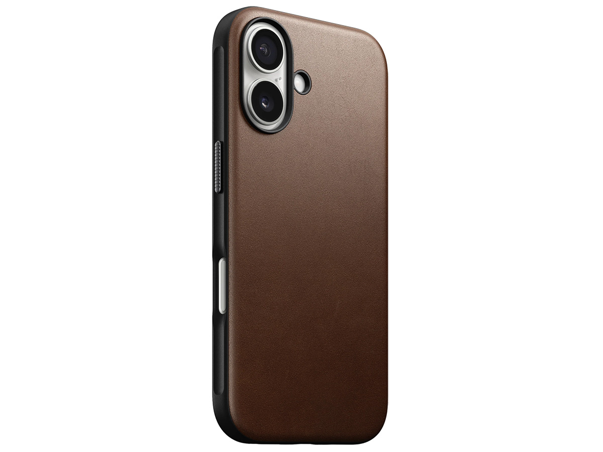 Nomad Modern Leather Case Bruin - iPhone 16 hoesje