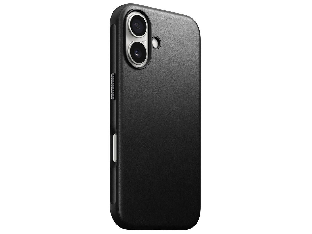 Nomad Modern Leather Case Zwart - iPhone 16 hoesje