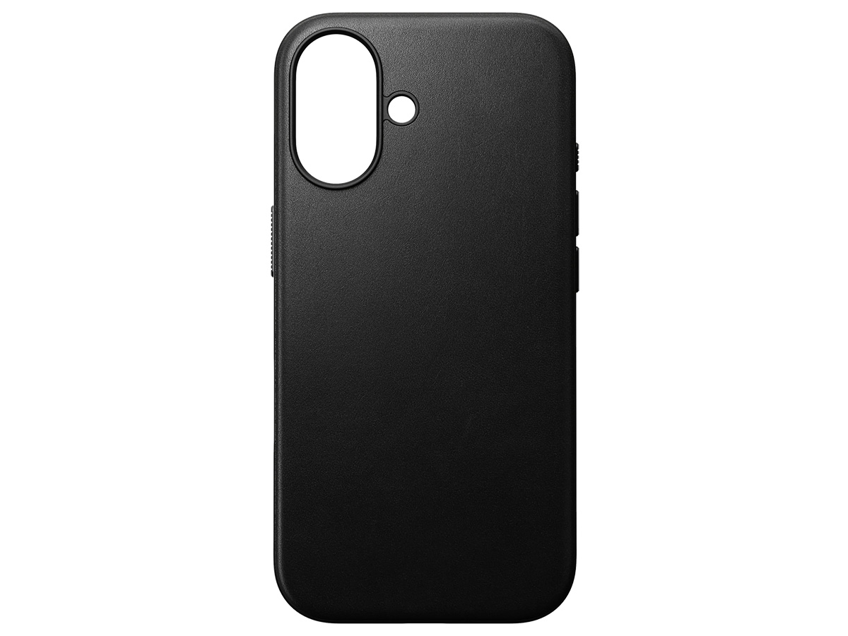 Nomad Modern Leather Case Zwart - iPhone 16 hoesje