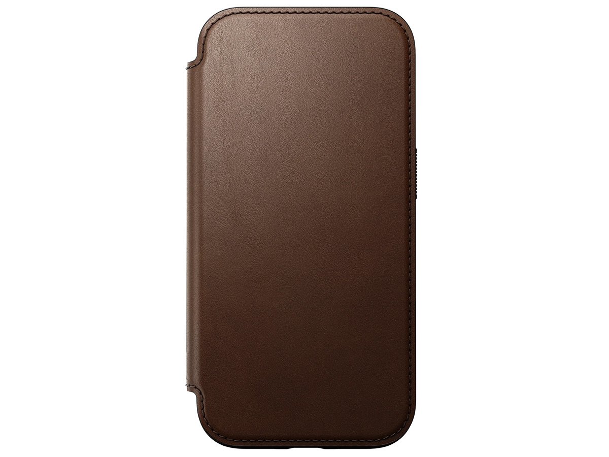 Nomad Modern Leather Folio Bruin - iPhone 16 hoesje