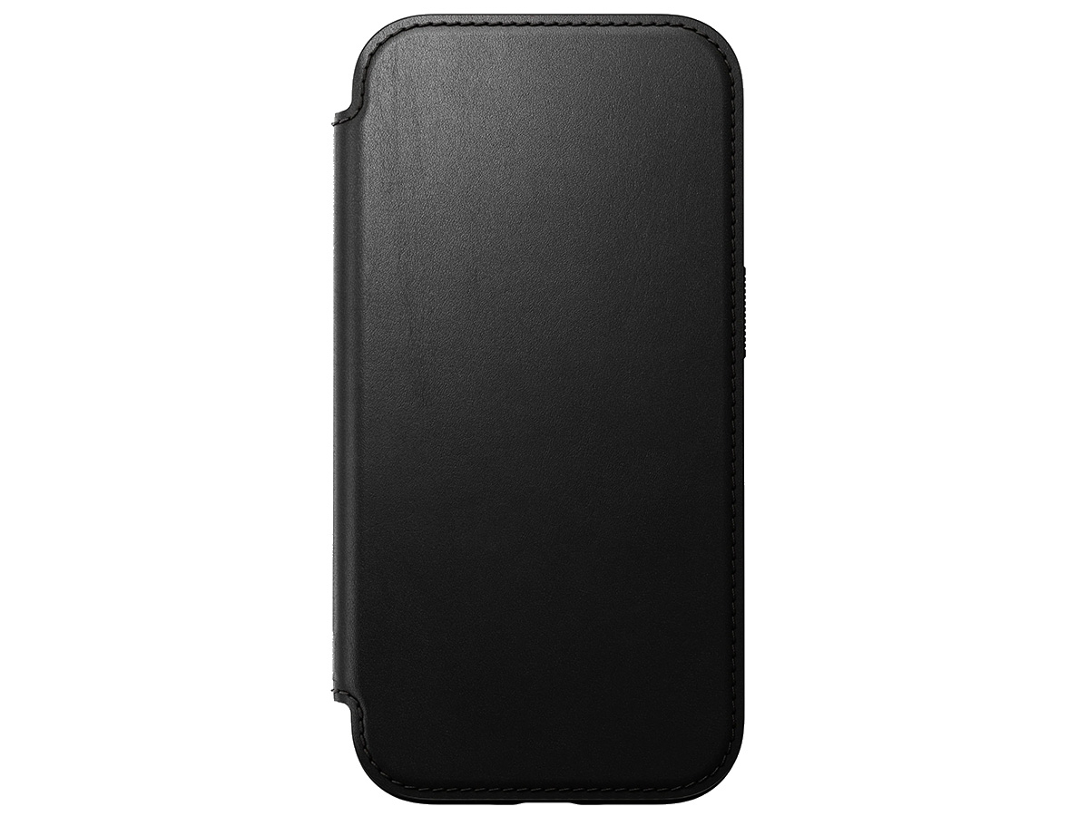 Nomad Modern Leather Folio Zwart - iPhone 16 hoesje