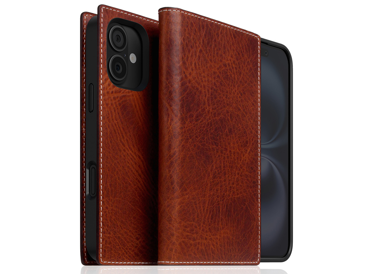 SLG Design D7 Italian Wax Leer Bruin - iPhone 16 hoesje