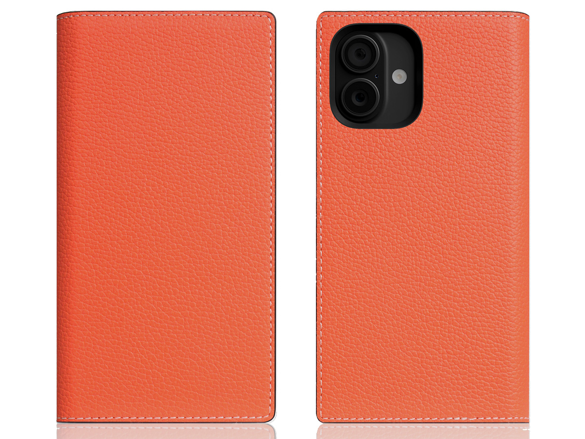 SLG Design D8 2in1 Leather Folio Coral - iPhone 16 hoesje