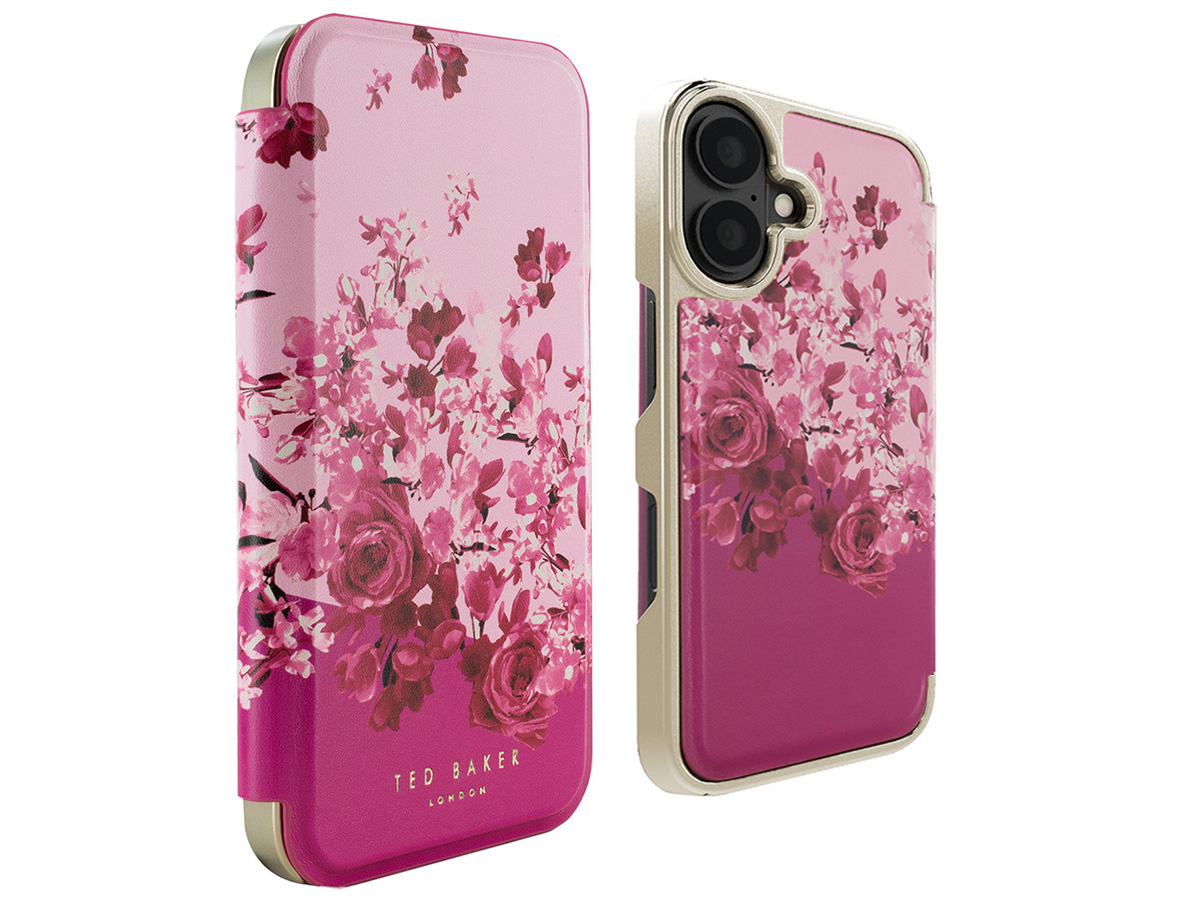 Ted Baker Alsta Mirror Folio Case - iPhone 16 Hoesje