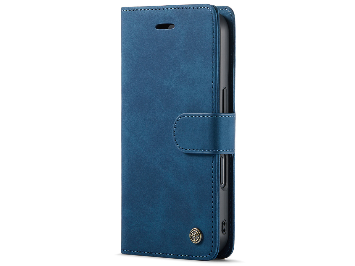 CaseMania 2in1 Magnetic Bookcase Donkerblauw - iPhone 16 Plus Hoesje