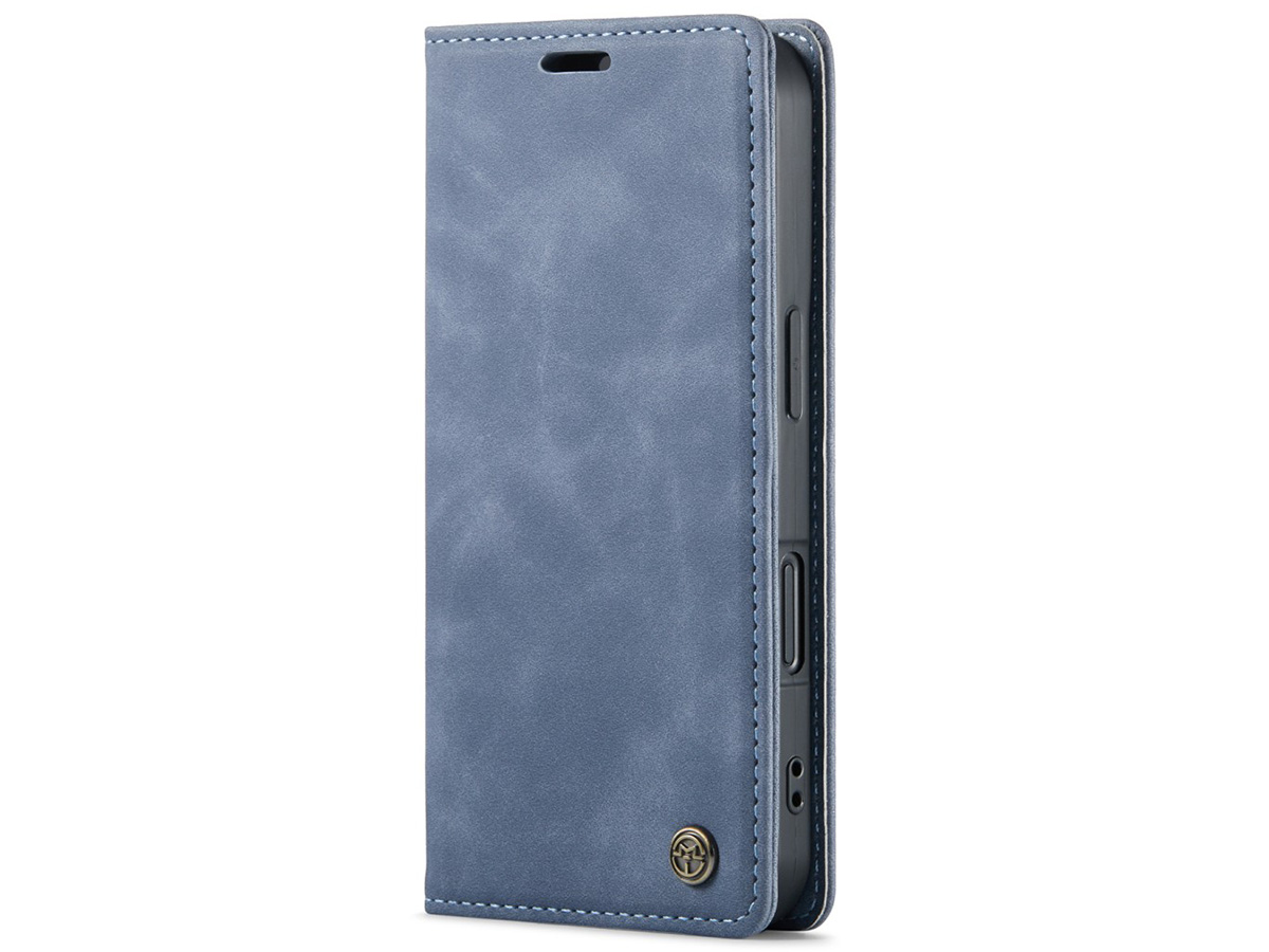 CaseMania Vintage Slim Bookcase Grijs - iPhone 16 Plus hoesje