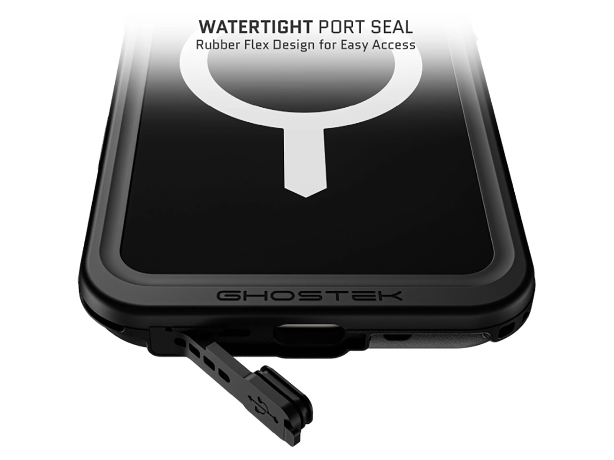 Ghostek Nautical Slim Zwart IP68 Waterdicht iPhone 16 Plus hoesje