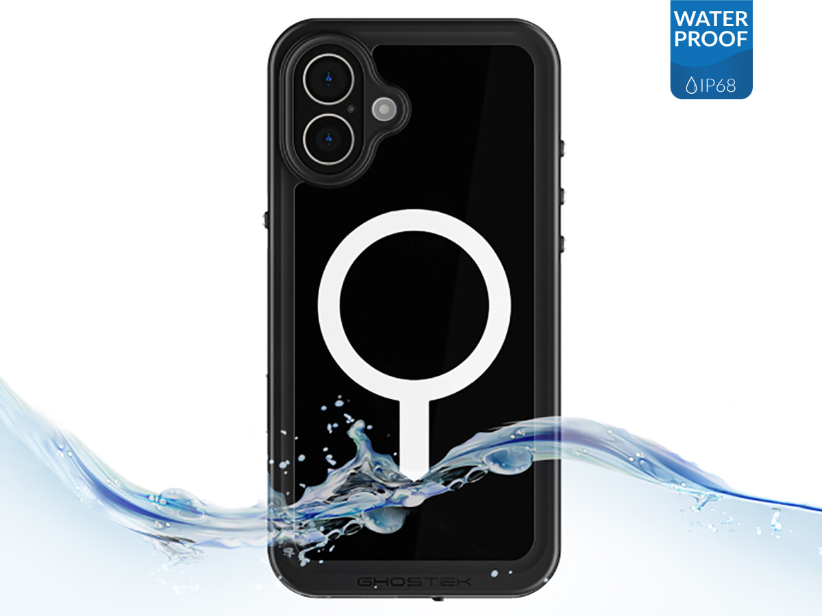 Ghostek Nautical Slim Zwart IP68 Waterdicht iPhone 16 Plus hoesje