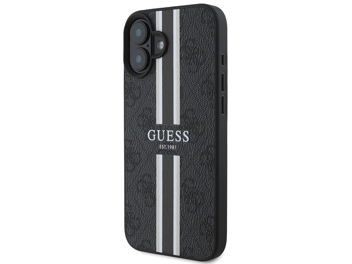 Guess Varsity Monogram MagSafe Case Grijs - iPhone 16 Plus hoesje