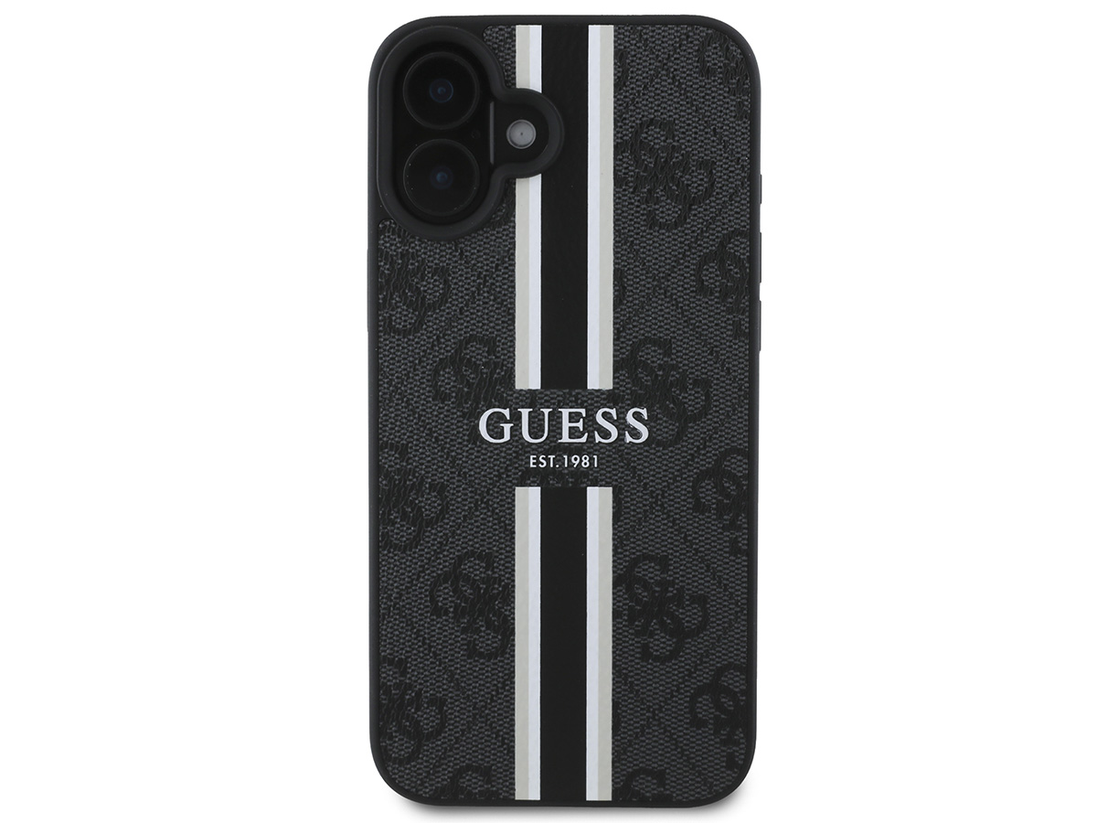 Guess Varsity Monogram MagSafe Case Grijs - iPhone 16 Plus hoesje