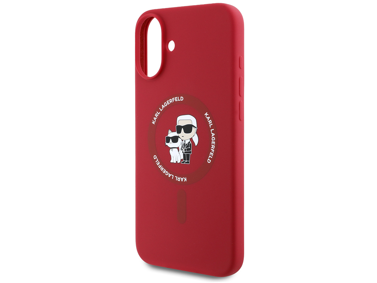 Karl Lagerfeld Ikonik Duo MagSafe Case Rood - iPhone 16 Plus hoesje