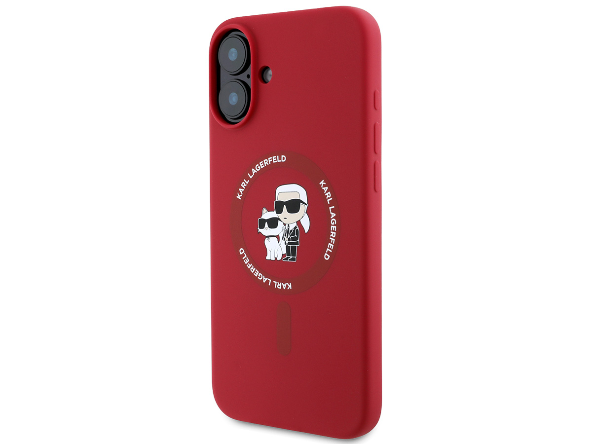 Karl Lagerfeld Ikonik Duo MagSafe Case Rood - iPhone 16 Plus hoesje