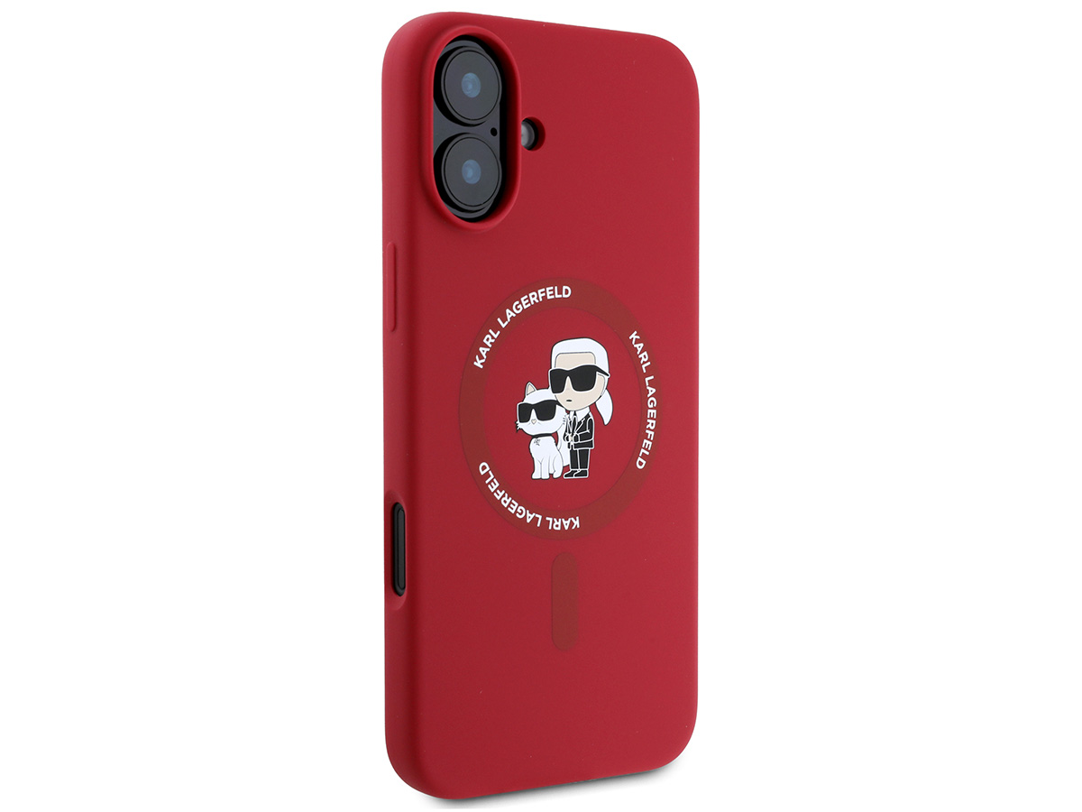 Karl Lagerfeld Ikonik Duo MagSafe Case Rood - iPhone 16 Plus hoesje