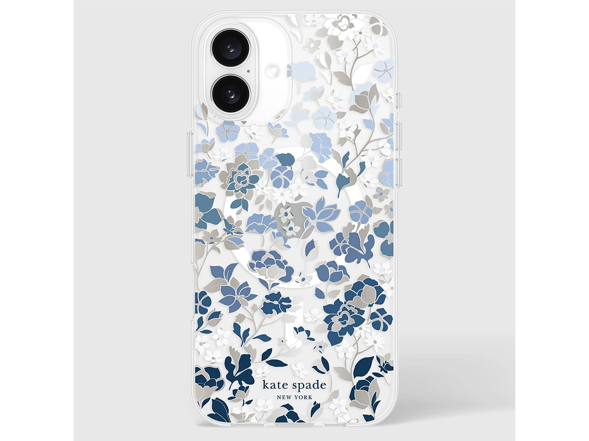 Kate Spade Flowerbed Blue Case - iPhone 16 Plus hoesje