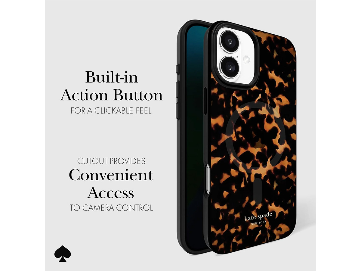 Kate Spade Tortoiseshell Case - iPhone 16 Plus hoesje