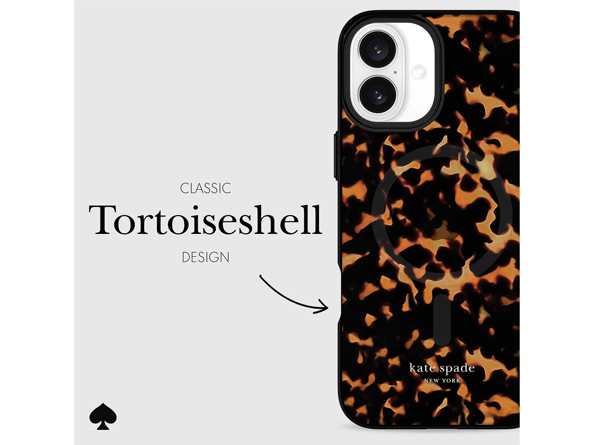 Kate Spade Tortoiseshell Case - iPhone 16 Plus hoesje