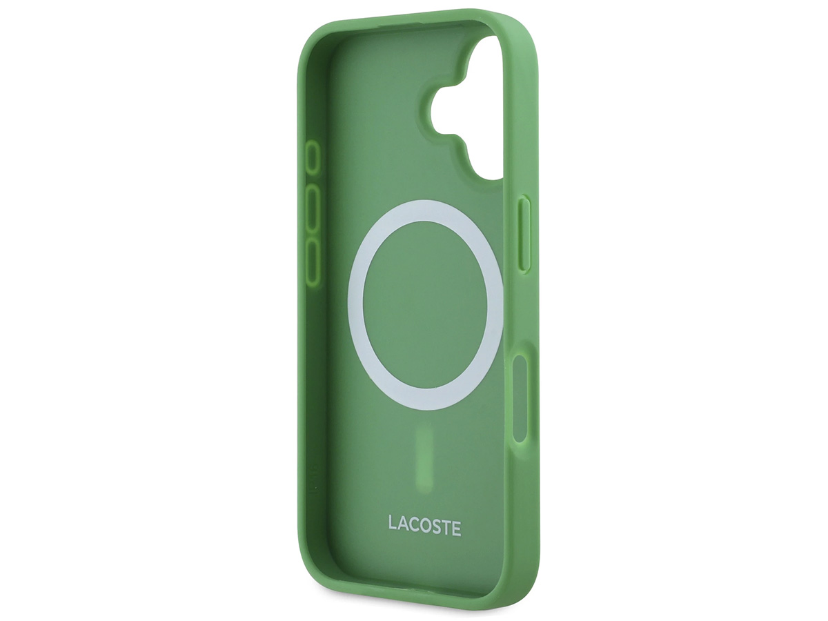 Lacoste Petit Piqué MagSafe Case Groen - iPhone 16 Plus hoesje