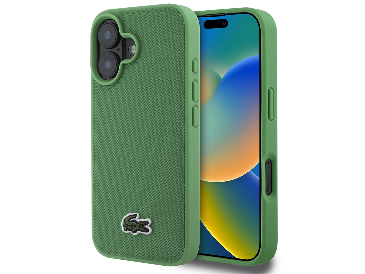 Lacoste Petit Piqué MagSafe Case Groen - iPhone 16 Plus hoesje