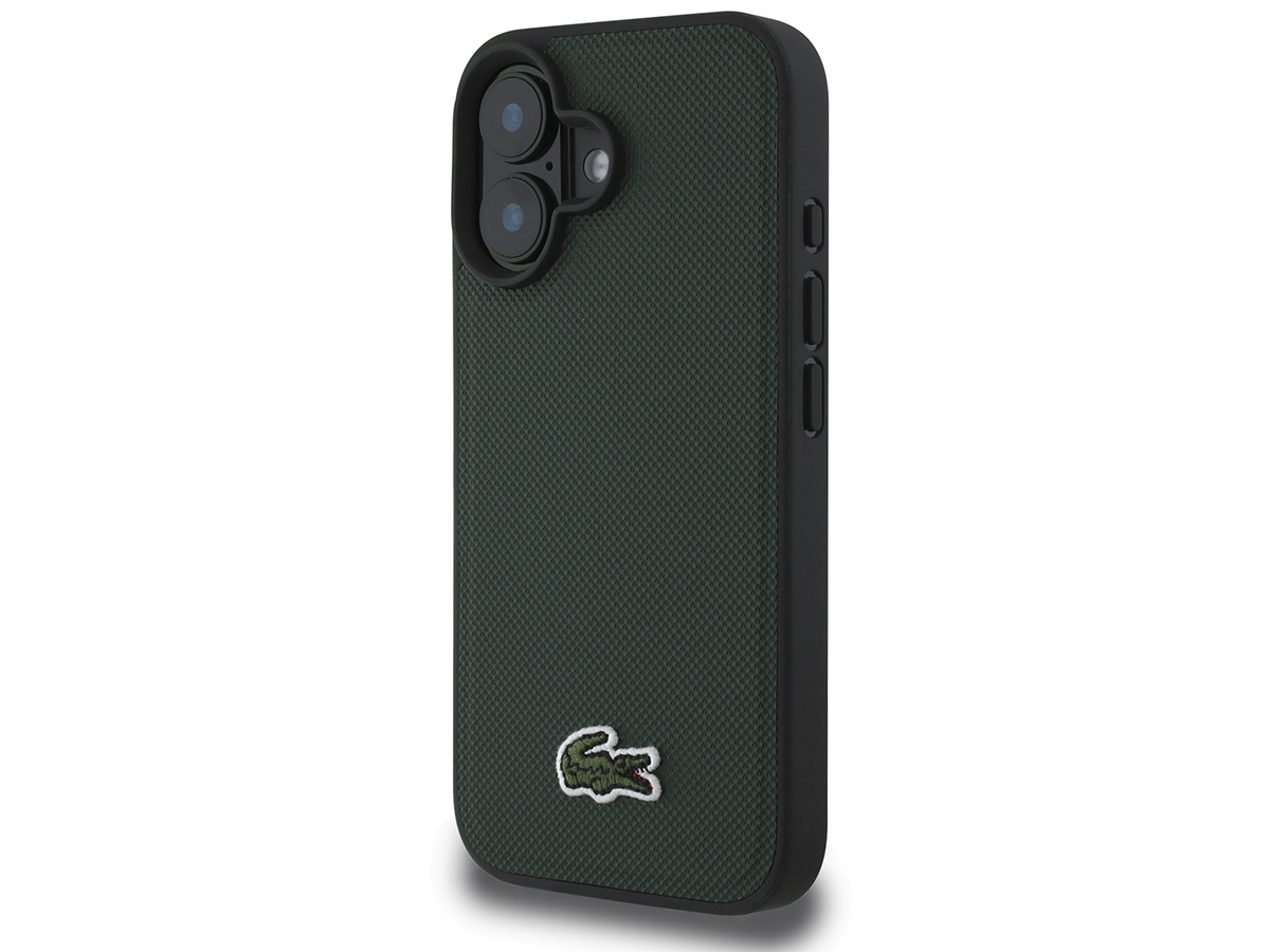 Lacoste Petit Piqué MagSafe Case Donkergroen - iPhone 16 Plus hoesje